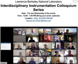 Screen shot of Interdisciplinary Instrumentation Colloquium homepage