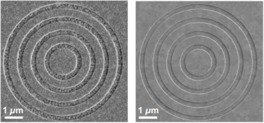Scanning electron microgram of bullseye lens