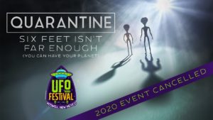 Social distancing, Roswell style: cancellation poster for the UFO Festival