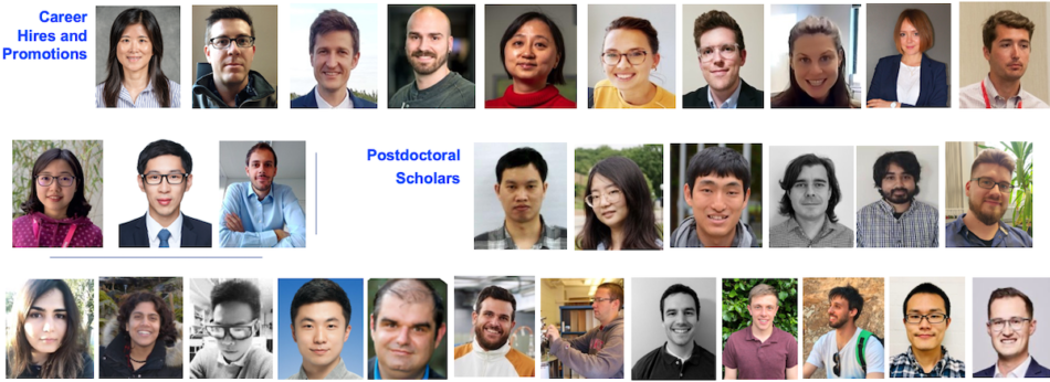 Photo gallery of postdocs and recent hires