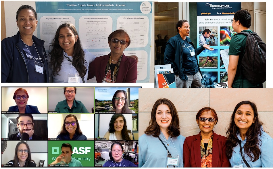 Montage of pictures of scientists and students from UCSB Career Day