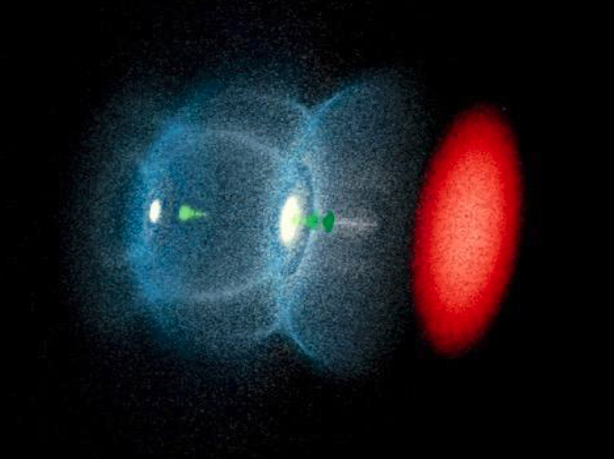 Simulation imagery of laser-plasma acceleration
