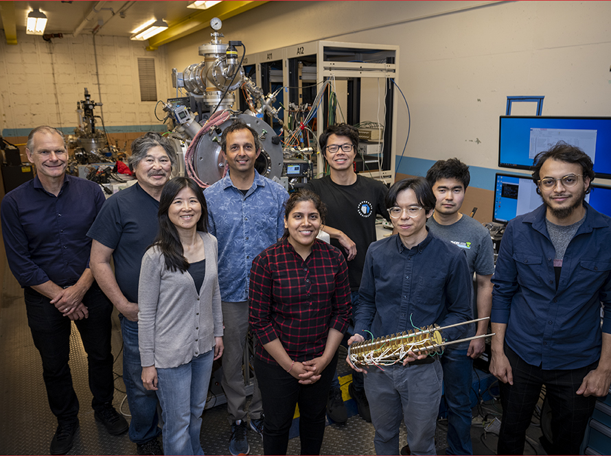 Researchers hold a compact linac