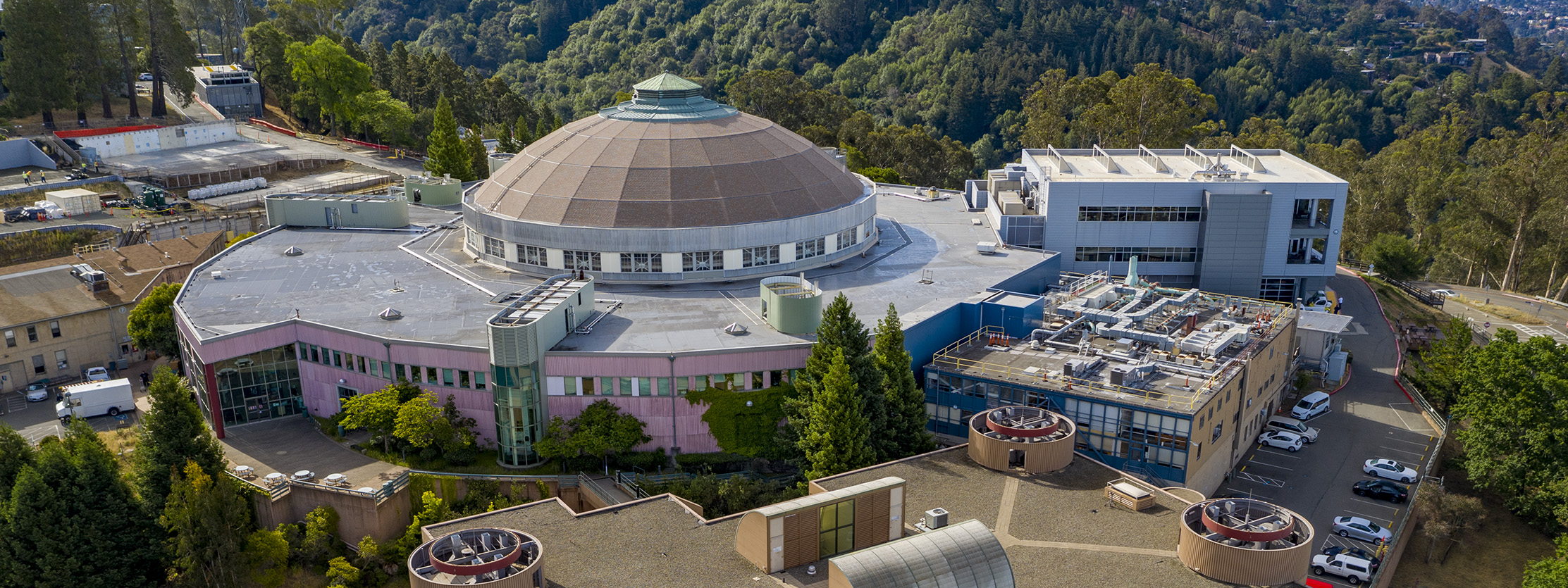 Aerial view of the landmark domed building of the Advanced Light Source