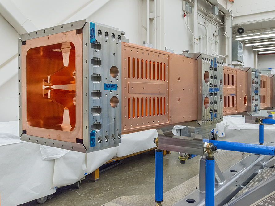 Side view of RFQ linac